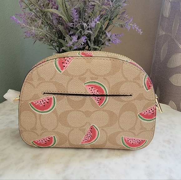 Coach Mini Serena Crossbody in signature canvas with Watermelon print - Picture 8 of 13
